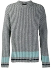 DSQUARED2 STRIPED CHUNKY KNIT JUMPER