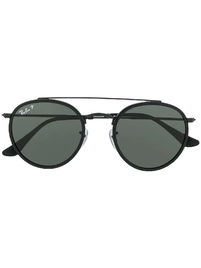 Ray Ban Ray-ban Round Framed Sunglasses - Black In Schwarz