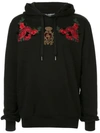 DOLCE & GABBANA FLORAL PATCH HOODIE