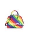 BALENCIAGA Extra Extra-Small Ville Rainbow Top Handle Leather Bag