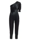 Retroféte Women's Thambi Metallic One-shoulder Jumpsuit In Black