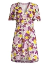 KATE SPADE Floral Plissé A-Line Swing Dress