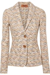 MISSONI CROCHET-KNIT WOOL BLAZER