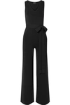 THEORY BELTED STRETCH-CREPE JUMPSUIT