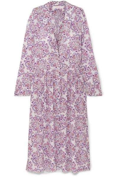 See By Chloé Paisley-print Voile Midi Dress In Lilac