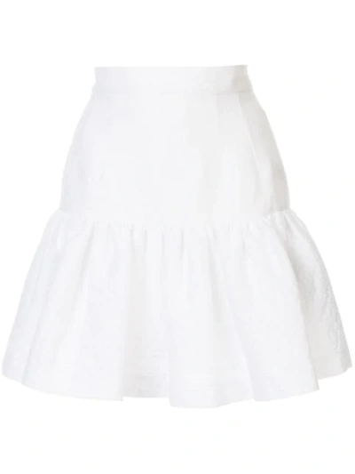 Dolce & Gabbana Dolce And Gabbana White Jacquard Miniskirt In W0111 White