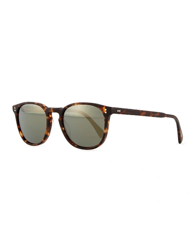 Oliver Peoples Finley Universal-fit Photochromic Sunglasses In Matte Sable Tortoise/gray Mirror Polarized
