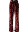 CHLOÉ HIGH-RISE WIDE-LEG VELVET trousers,P00396364