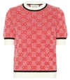 GUCCI GG KNITTED WOOL AND COTTON TOP,P00399838