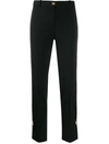 VERSACE VERSACE SAFETY-PIN TAILORED TROUSERS - 黑色