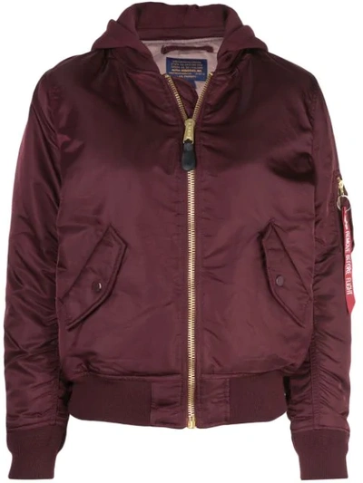 Alpha Industries Bomber Jacket In Red