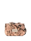 RED VALENTINO SNAKE-EMBOSSED SHOULDER BAG