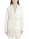 BRUNELLO CUCINELLI BRUNELLO CUCINELLI FRINGE TRIM BELTED CARDIGAN