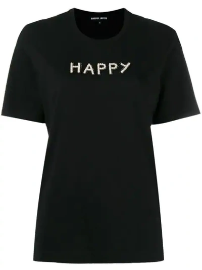Markus Lupfer Happy T恤 - 黑色 In Black