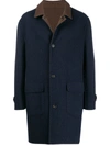 BRUNELLO CUCINELLI BRUNELLO CUCINELLI SINGLE BREASTED COAT - 蓝色