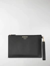 BURBERRY HORSEFERRY PRINT LEATHER ZIP POUCH,801469914032756