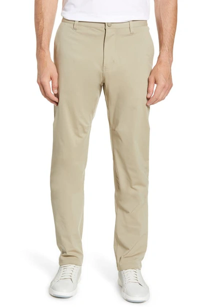 Rhone Commuter Straight Fit Trousers In Khaki