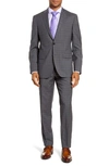 TED BAKER JAY TRIM FIT PLAID WOOL SUIT,TB90328 358