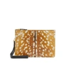 BURBERRY DEER PRINT LEATHER ZIP POUCH,3083951
