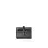 Burberry Monogram Motif Leather Folding Card Case In Black