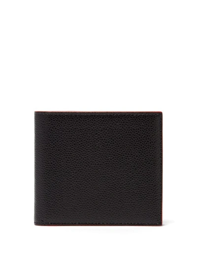 Thom Browne Pebbled-leather Wallet In Black