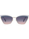 VALENTINO GEOMETRIC GRADIENT SUNGLASSES