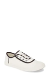 Toms Carmel Sneaker In White/ Black Canvas