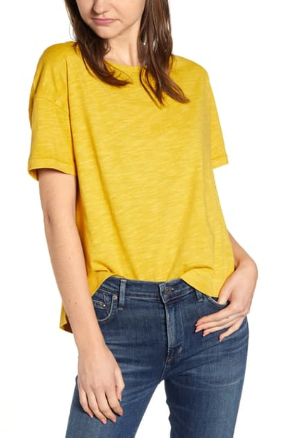 Alex Mill Slub Boxy Tee In Burnt Yellow