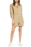 ALEX MILL UTILITY STRETCH COTTON ROMPER,WO042172