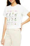 Topshop By Tee & Cake Save The Bees Tee In White Multi