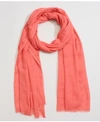 Echo Solid Crinkle Wrap & Scarf In Coral