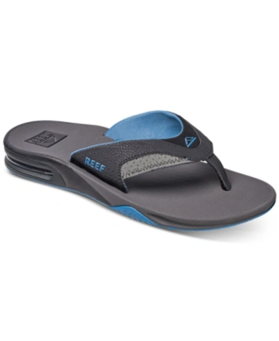 Reef Men's Fanning Thong Sandals With Bottle Opener Men's Shoes In Grey/blue