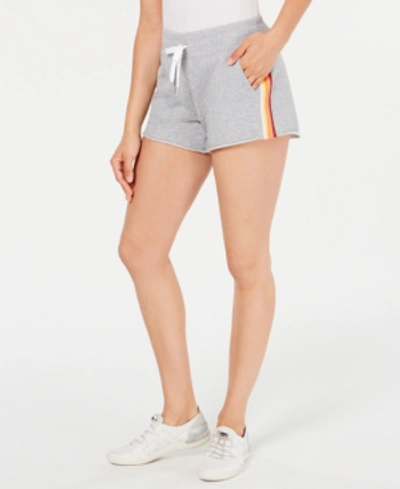Calvin Klein Performance Ombre-stripe Shorts In Pearl Grey Heather