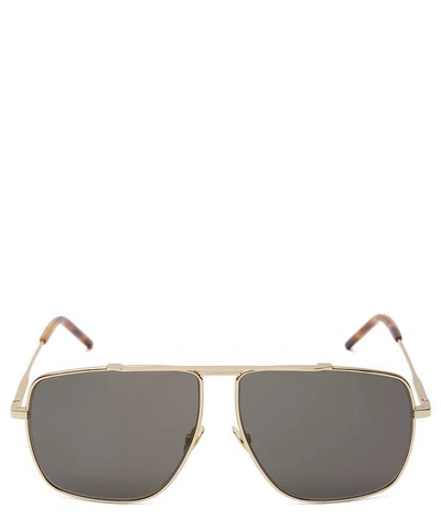 Saint Laurent Oversized Square Sunglasses In Gold
