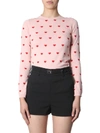 RED VALENTINO SWEATER WITH HEARTS INLAYS,10978321
