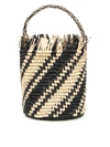 SENSI STUDIO STRIPED WICKER BAG,10978337