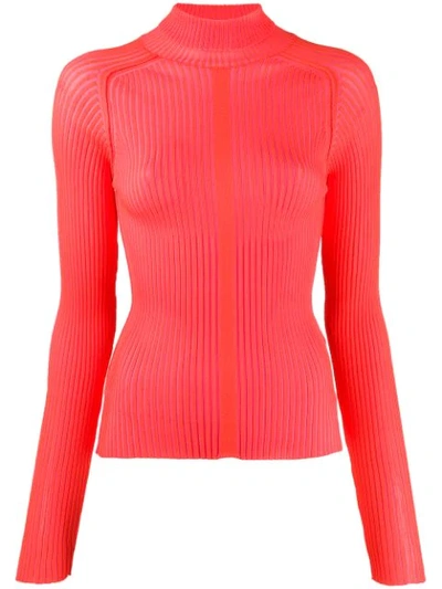 Acne Studios Ribbed Polo Neck Sweater - 红色 In Red