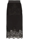 DOLCE & GABBANA DOLCE & GABBANA LACE SKIRT - BLACK