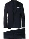 Neil Barrett Notched Lapels Tailored Suit In Dark Blue