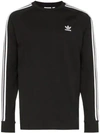 Adidas Originals Adidas 3-stripe Sweatshirt In Black