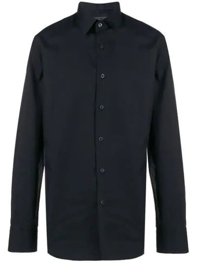 Prada Embroidered Logo Shirt - 黑色 In Black