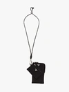 Prada Pocone Triangle Logo-plaque Nylon Lanyard Set In Black