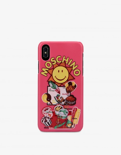 Moschino Iphone X Cover  Ice Cream In Fuchsia