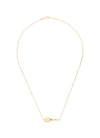 ALIITA 'Tennis' racket pendant 9k yellow gold necklace