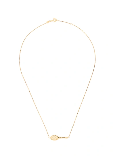 Aliita 'tennis' Racket Pendant 9k Yellow Gold Necklace