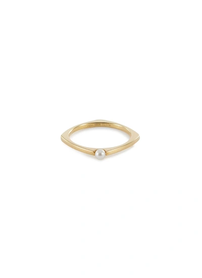 Aliita Pearl 9k Yellow Gold Ring In Metallic