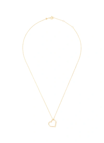 Aliita 'corazon' Diamond Heart Pendant 9k Yellow Gold Necklace