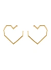 ALIITA 'Corazon' 9k yellow gold heart drop earrings