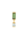 ALIITA 'Linea Compuesta' gemstone 9k yellow gold single drop earring