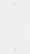 ADINA REYTER 14K GOLD PAVE X NECKLACE